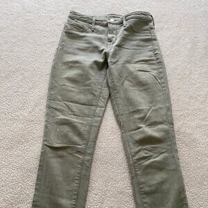 Mossimo, High Rise Light Olive, Skinny Jeggings, Size 2 (26R)